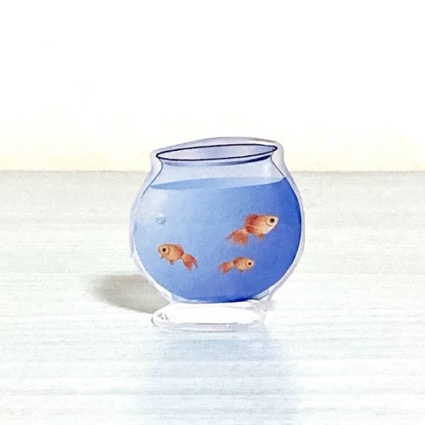 画像1: may's shop 縁側：金魚鉢のミニスタンド【丸タイプ】 (1)